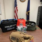 Cooling vest, oxygen mask kits, and Sheriff K9 gear donated by Project Paws Alive